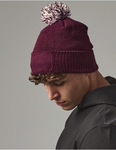 BEE-B443-Snowstar® Patch Beanie